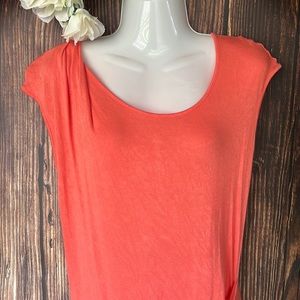 Three Dots Capped Sleeve Blouse